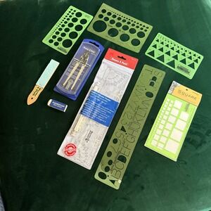 Vintage Drafting & Navigation Tool Lot Weems & Plath Rapidesign Templates